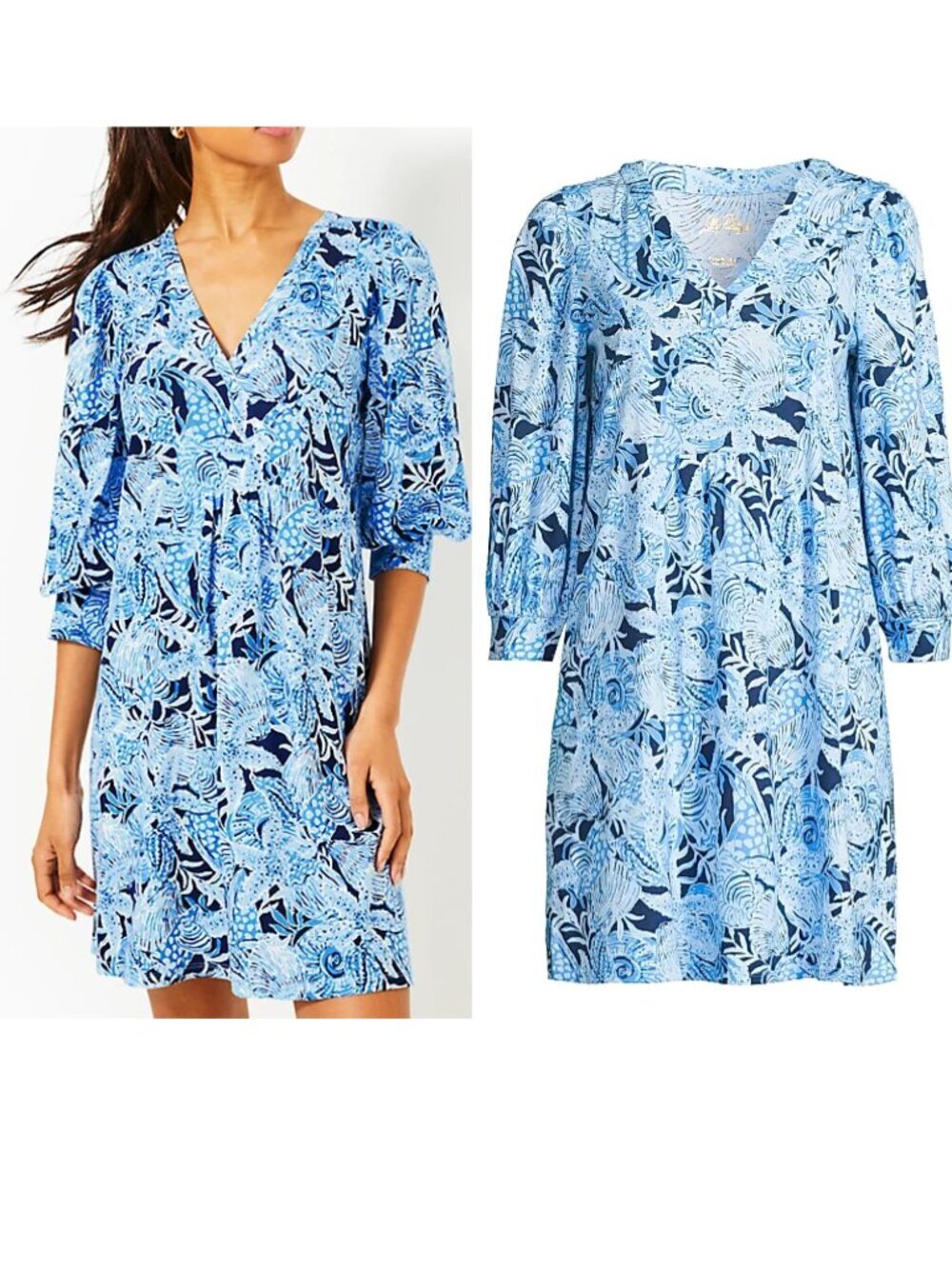NWOT Lilly Pulitzer Cass Dress Bonaire Blue Coastal Constellation Medium